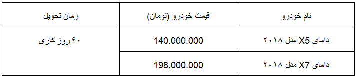 قیمت دامای X7و X5